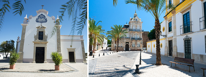 Oplev de brostensbelagte gader i Faro, Portugal